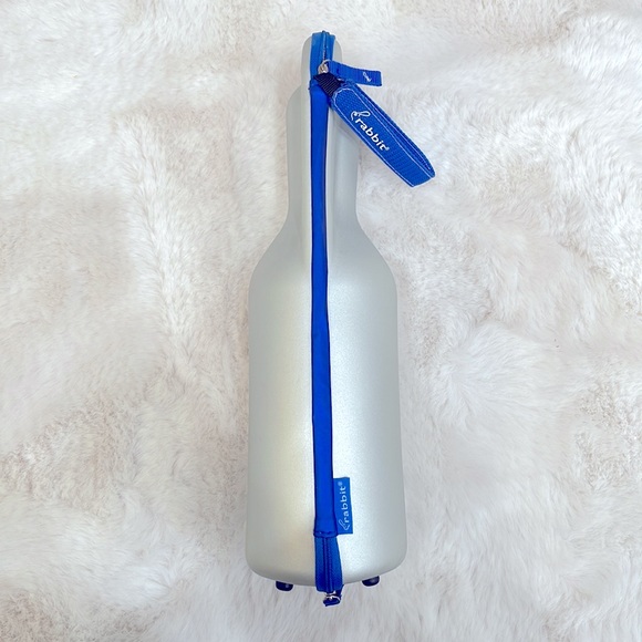 Rabbit Strg & Org | Rabbit Wine Bottle Cooler Insulated Portable | Color: Silver - Picture 4 of 4
